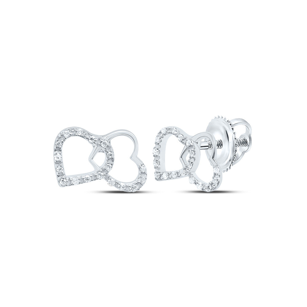 1/10CTW-DIA P1 GIFT HEART STUD EARRING