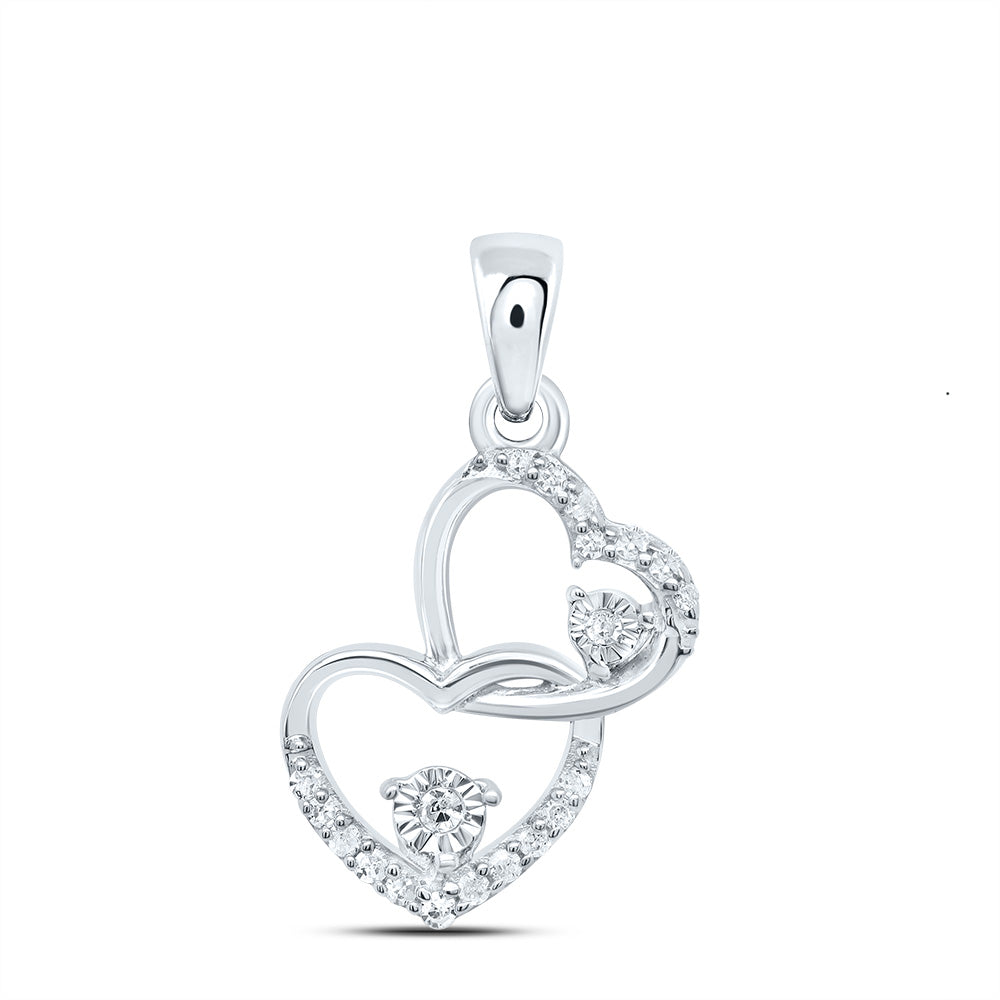 1/12CTW-DIA P1 GIFT HEART PENDANT