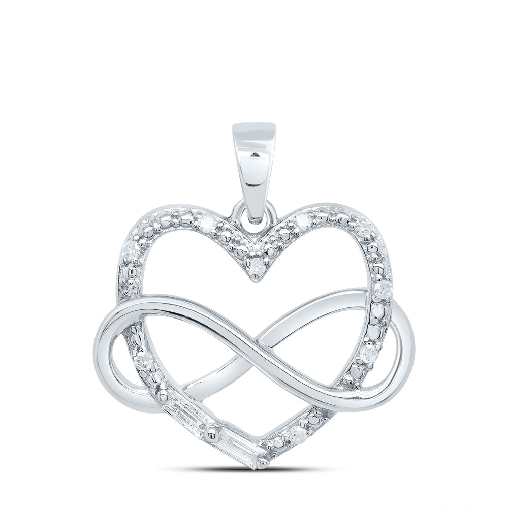1/10CTW-DIA P1 GIFT INFINITY HEART PENDANT
