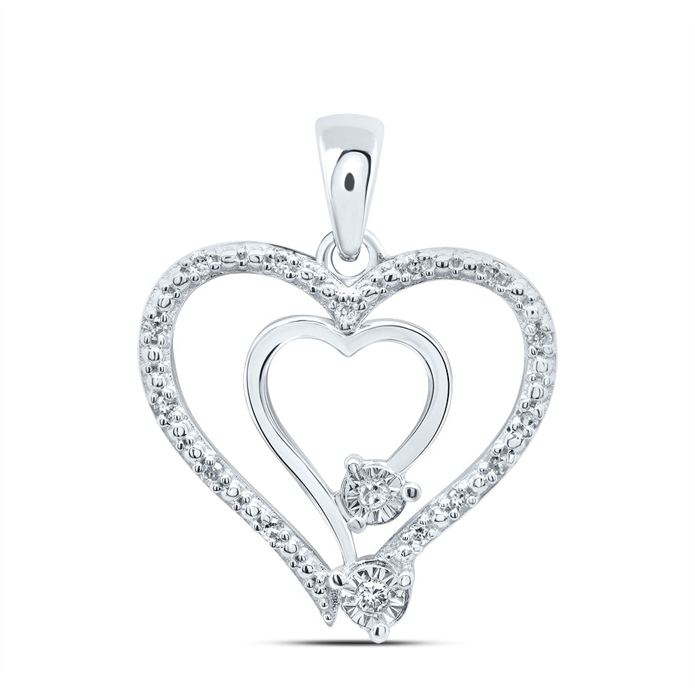 1/12CTW-DIA P1 GIFT HEART PENDANT