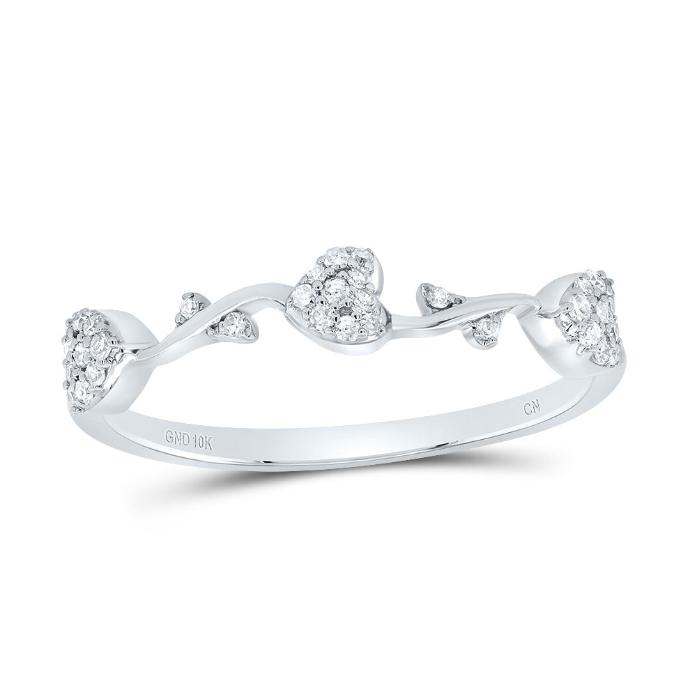 1/10CTW-DIA CN GIFT HEART RING