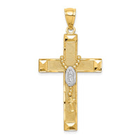 Load image into Gallery viewer, 14K w/Rhodium Cross w/Rosary Pendant
