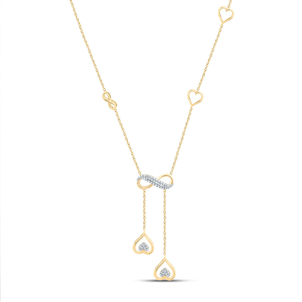 1/5CTW-DIA CN GIFT HEART INFINITY NECKLACE(16 INCH)