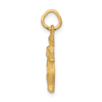 Load image into Gallery viewer, 14k Satin Diamond-cut Gemini Zodiac Charm
