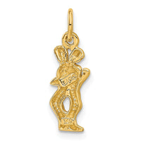 Load image into Gallery viewer, 14k Satin Diamond-cut Gemini Zodiac Charm
