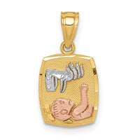 Load image into Gallery viewer, 14K Two-tone w/White Rhodium Baptism Pendant
