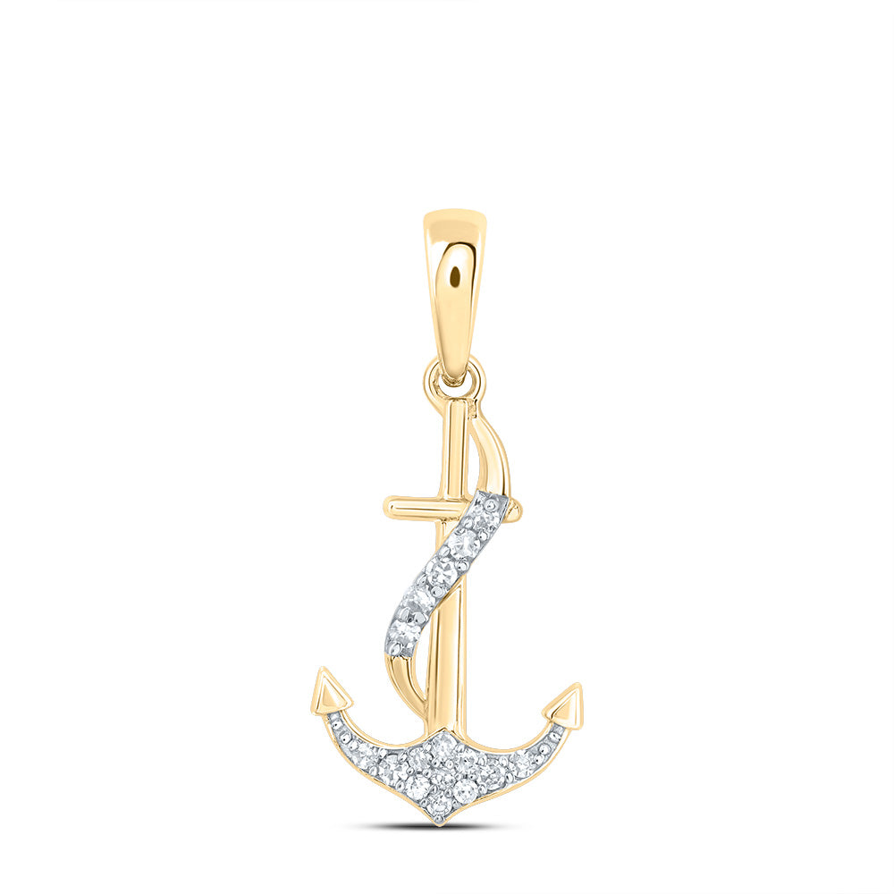 1/12CTW-DIA CN GIFT ANCHOR PENDANT