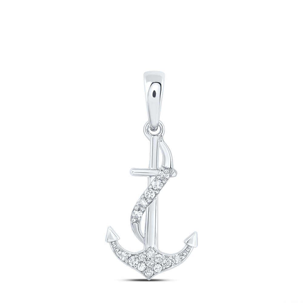 1/12CTW-DIA CN GIFT ANCHOR PENDANT