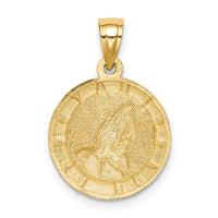 Load image into Gallery viewer, 14K w/Rhodium Praying Hands Pendant
