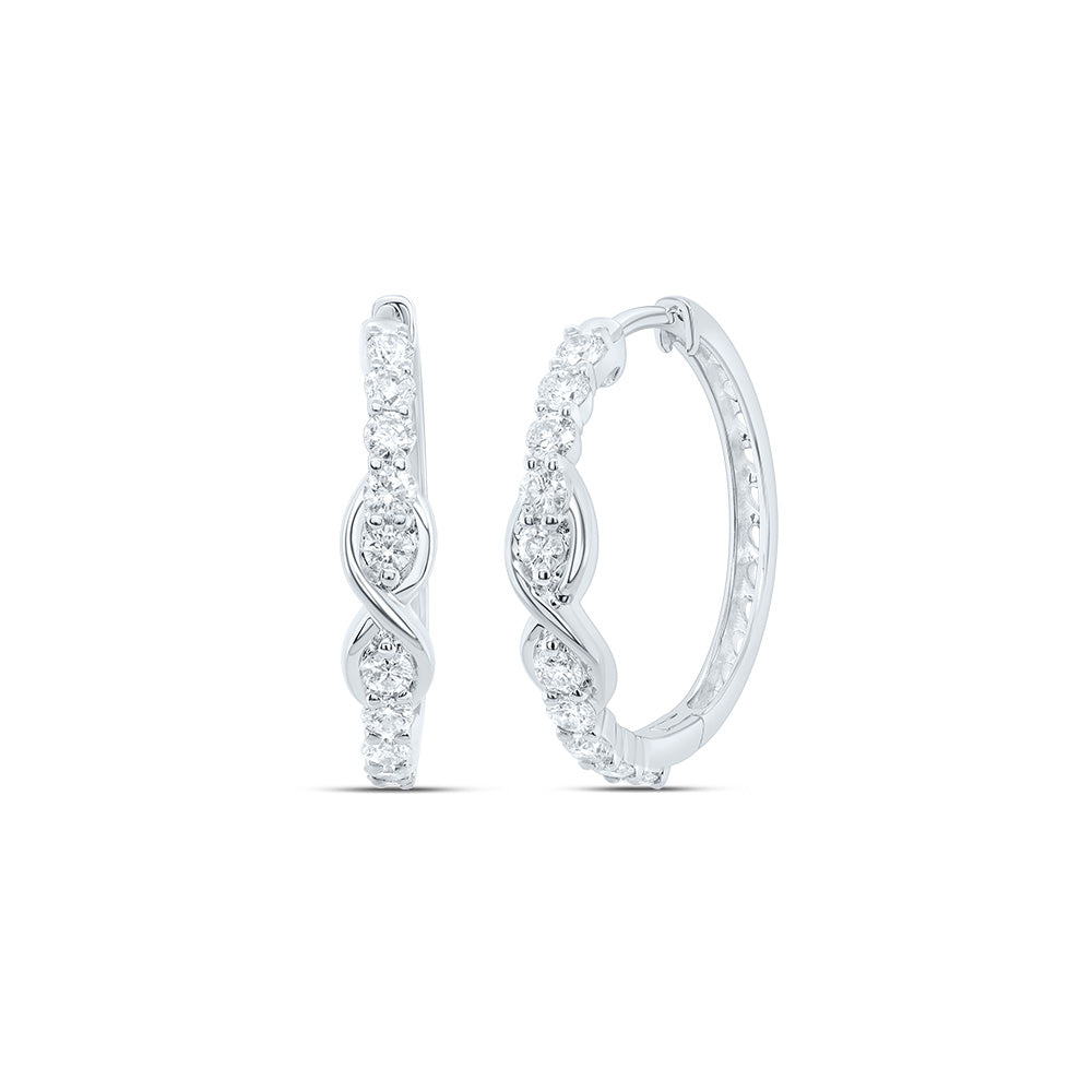 5/8CTW-DIA CN FASHION INFINITY HOOP EARRING