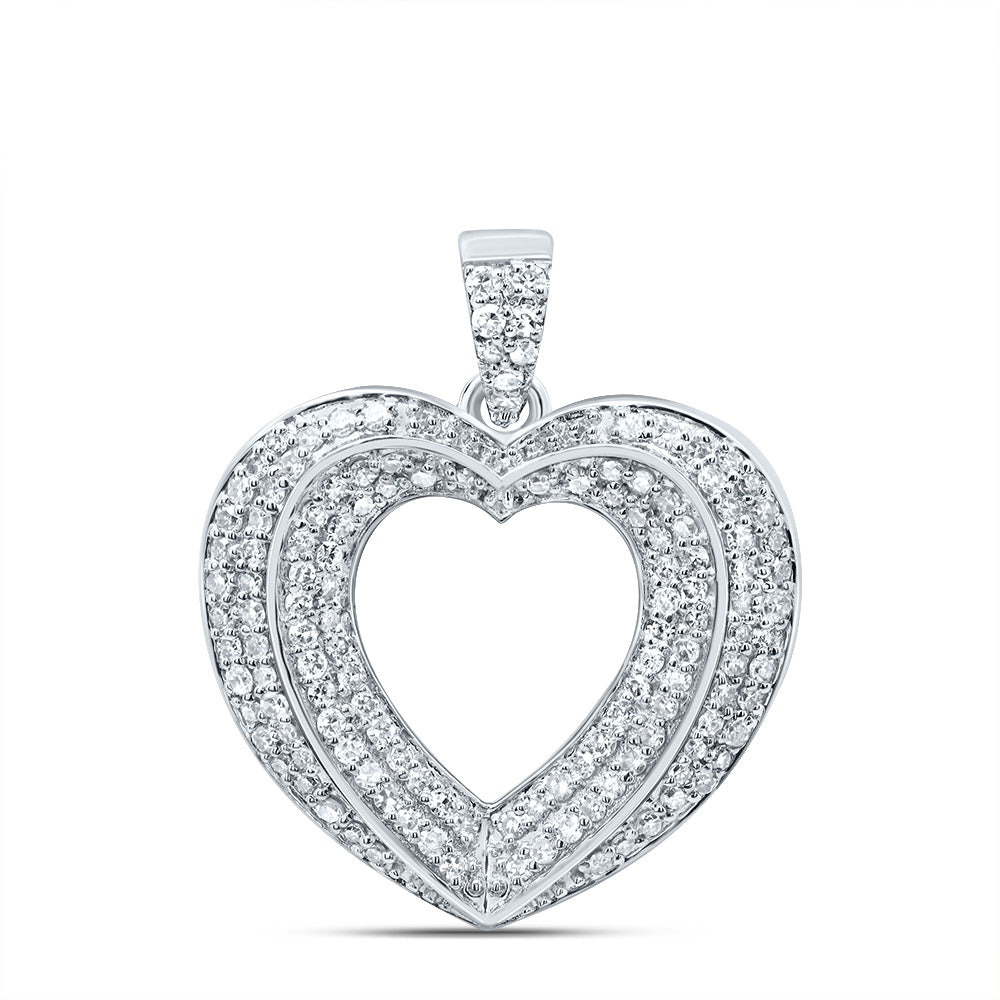 3/8CTW-DIA CN FASHION HEART PENDANT