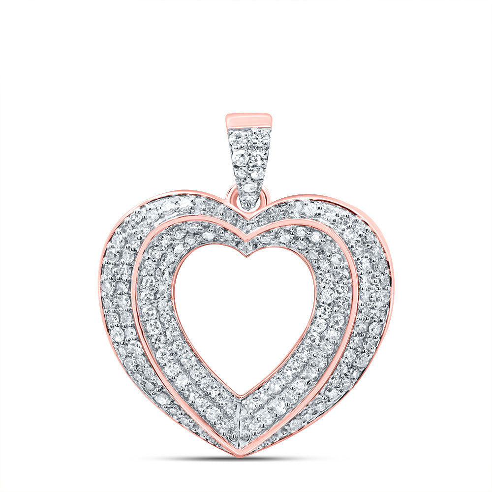 3/8CTW-DIA CN FASHION HEART PENDANT