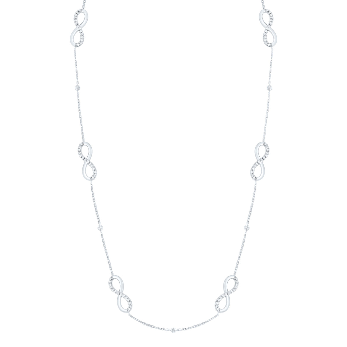 3/8CTW-DIA P1 GIFT INFINITY NECKLACE (16 INCH)
