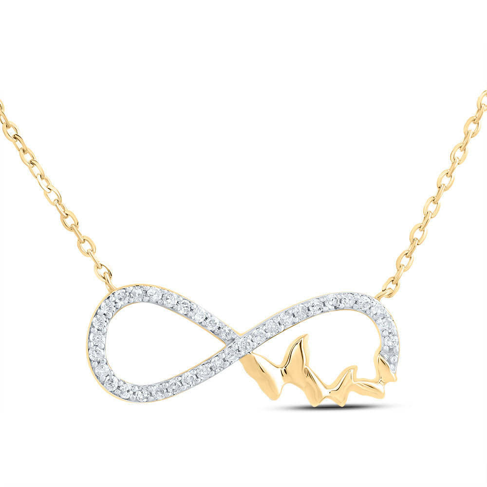1/10CTW-DIA P1 GIFT INFINITY BUTTERFLY NECKLACE (18 INCH)