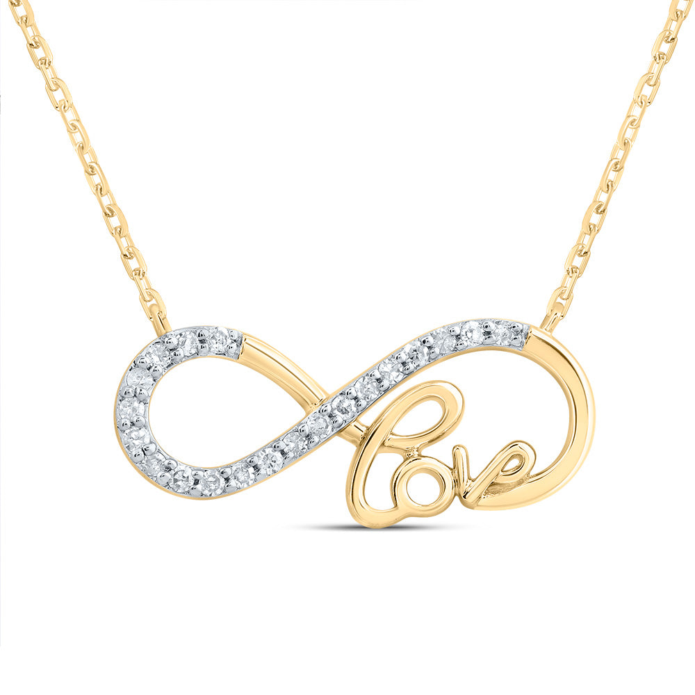 1/12CTW-DIA P1 GIFT INFINITY LOVE NECKLACE (18 INCH)