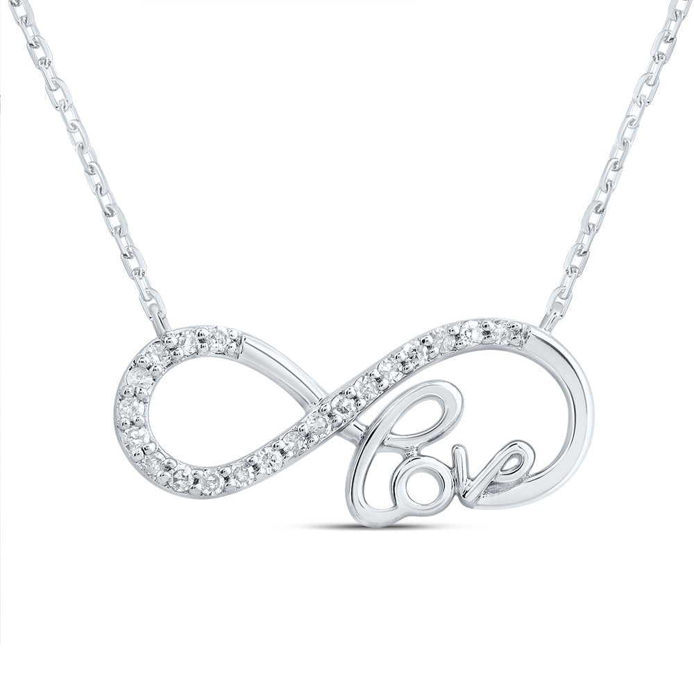 1/12CTW-DIA P1 GIFT INFINITY LOVE NECKLACE (18 INCH)