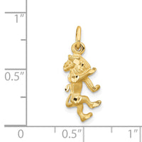 Load image into Gallery viewer, 14k Satin Diamond-cut Leo Zodiac Charm

