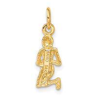 Load image into Gallery viewer, 14k Satin Diamond-cut Virgo Zodiac Charm
