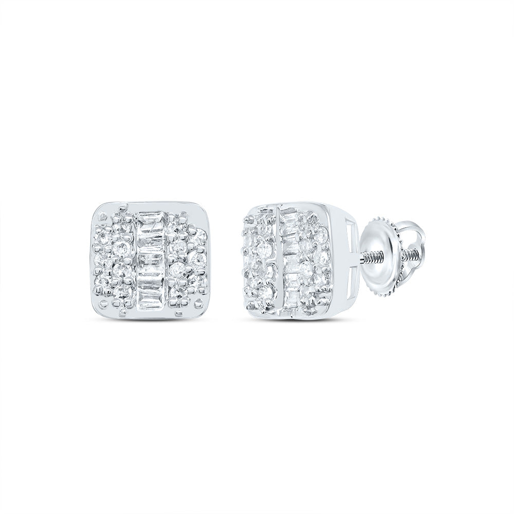 1/8CTW-DIA P1 GIFT CUSHION STUD EARRING