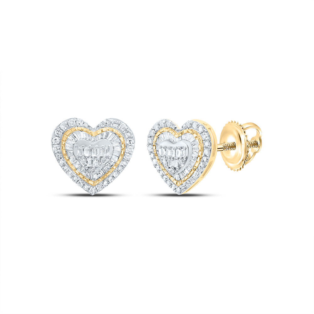 3/4CTW-DIA P1 GIFT HEART BAGUETTE EARRING
