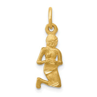 Load image into Gallery viewer, 14k Satin Diamond-cut Virgo Zodiac Charm
