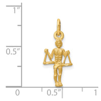 Load image into Gallery viewer, 14k Satin Diamond-cut Libra Zodiac Charm
