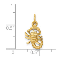 Load image into Gallery viewer, 14k Satin Diamond-cut Scorpio Zodiac Charm
