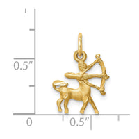 Load image into Gallery viewer, 14k Satin Diamond-cut Sagittarius Zodiac Charm

