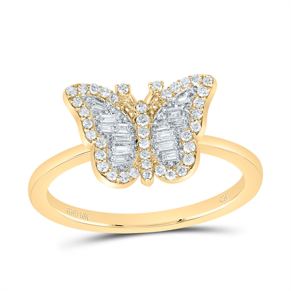 1/5CTW-DIA CN FASHION BUTTERFLY RING