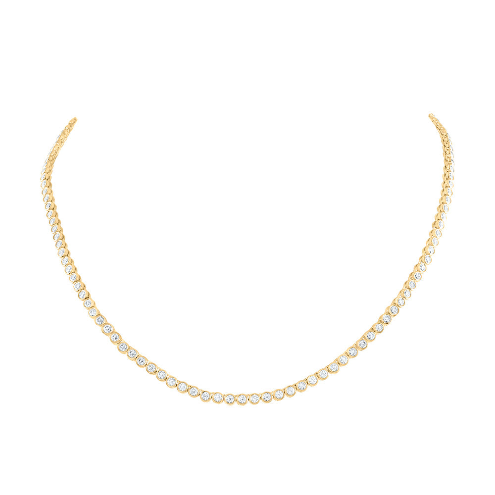 5 CTW NKE DIA BEZAL SET FASHION NECKLACE (18 INCH)