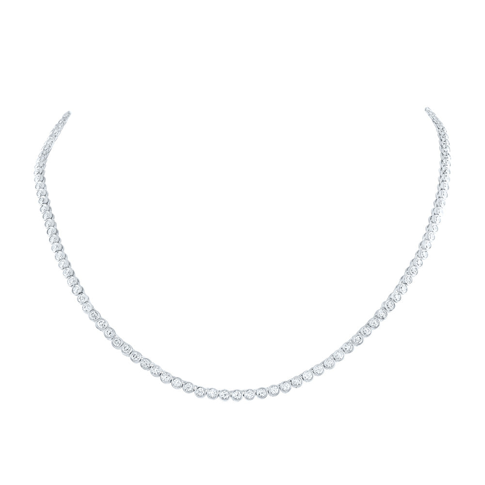 6 3/8CTW NKE DIA BEZAL SET FASHION NECKLACE (22 INCH)