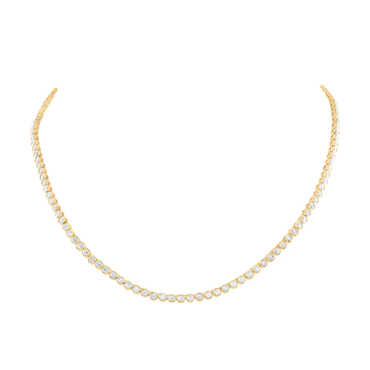 6 7/8CTW NKE DIA BEZAL SET FASHION NECKLACE (24 INCH)
