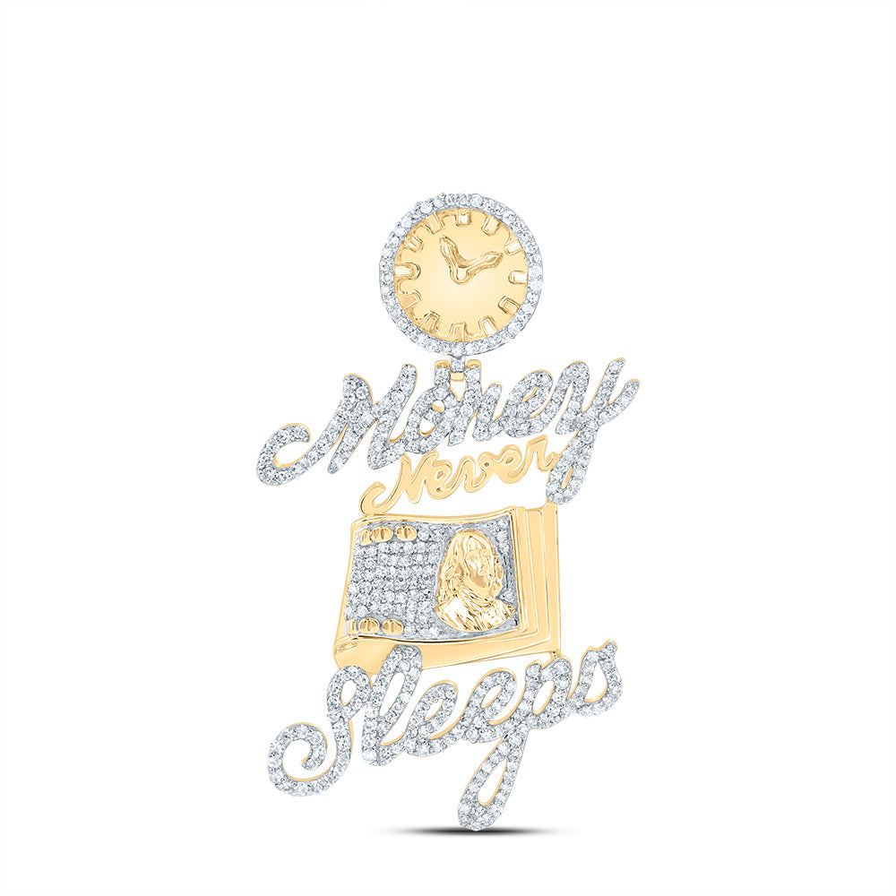 1CTW-DIA NK FASHION "Money Never Sleeps" MENS CHARM