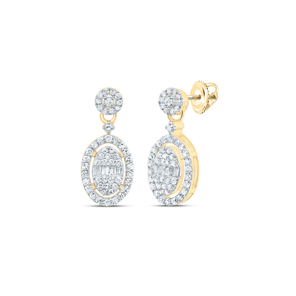 3/8CTW-DIA P1 GIFT OVAL DANGLING EARRING
