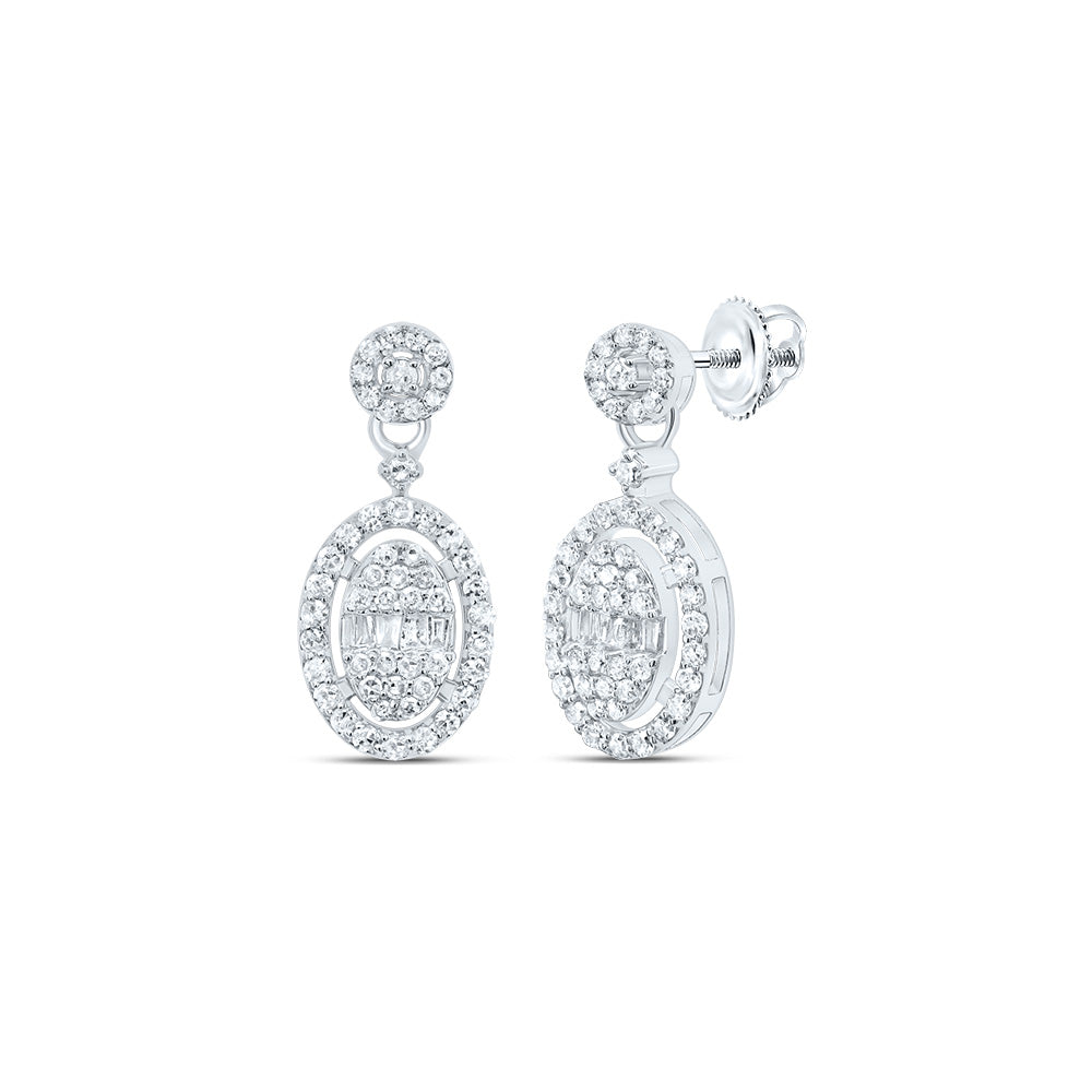 3/8CTW-DIA P1 GIFT OVAL DANGLING EARRING