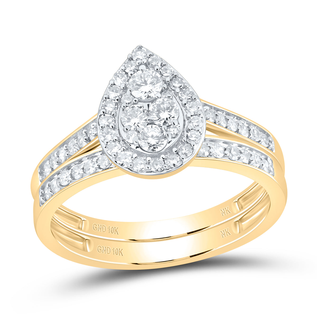 1 CTW-DIA NK PEAR TRIO SET