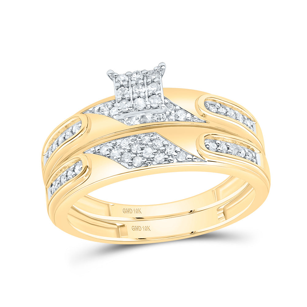 3/8CTW-DIA P3 SQUARE TRIO SET