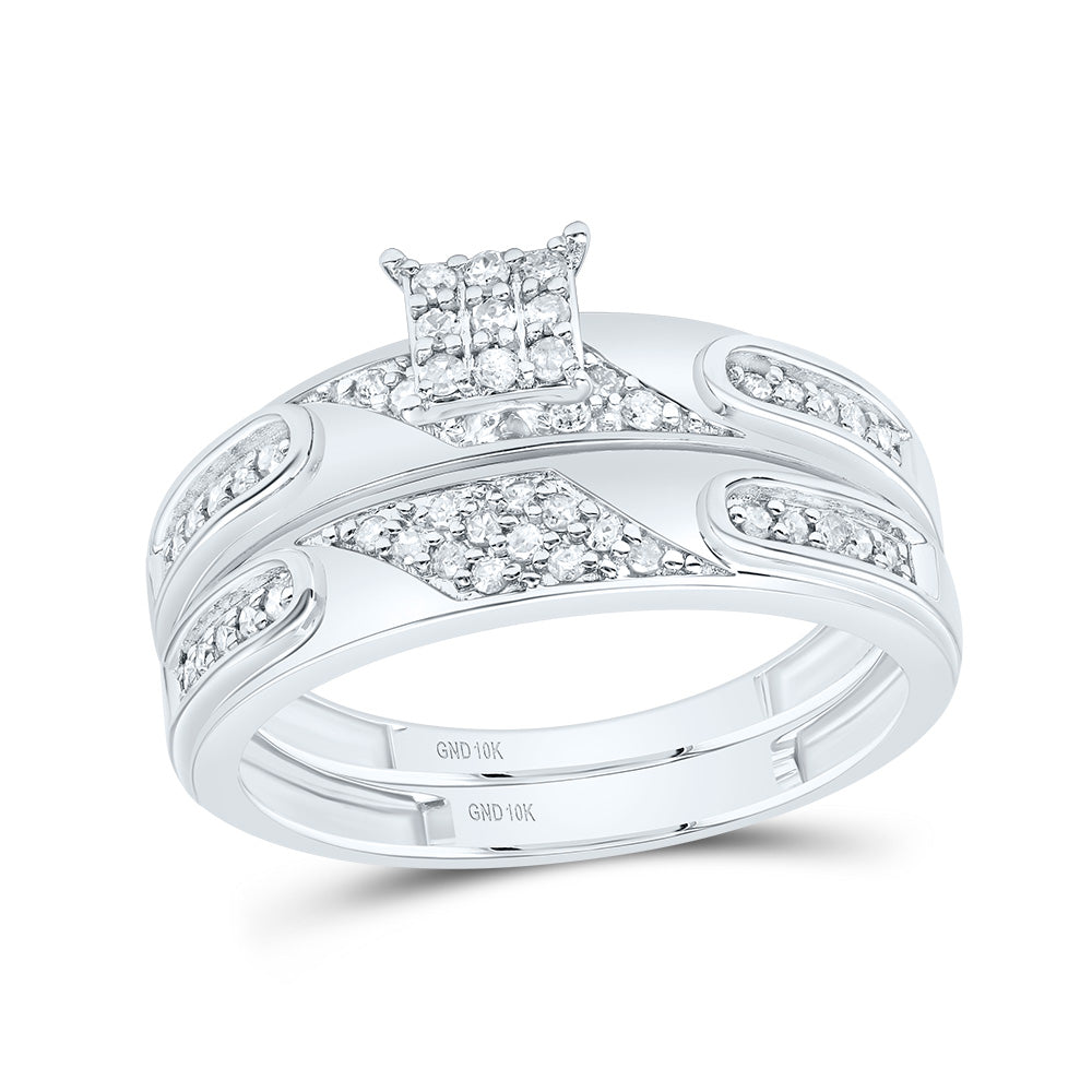 3/8CTW-DIA P3 SQUARE TRIO SET