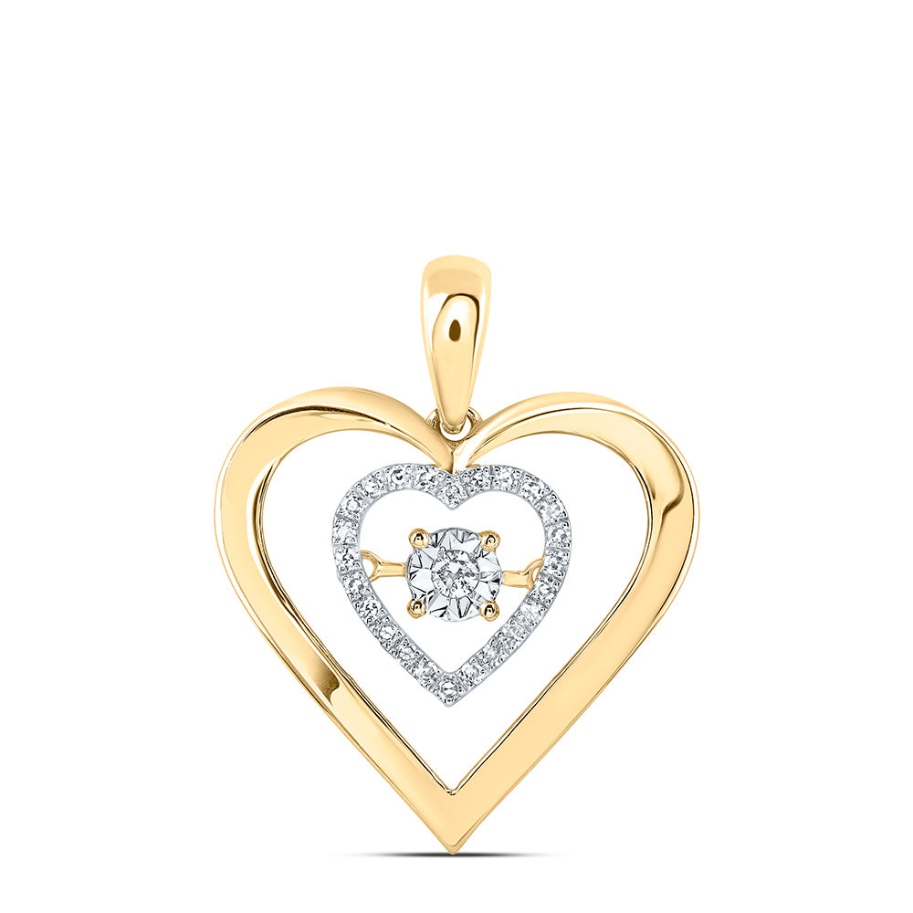 1/4CTW DIA NK TWINKLE DIAMOND HEART PENDANT