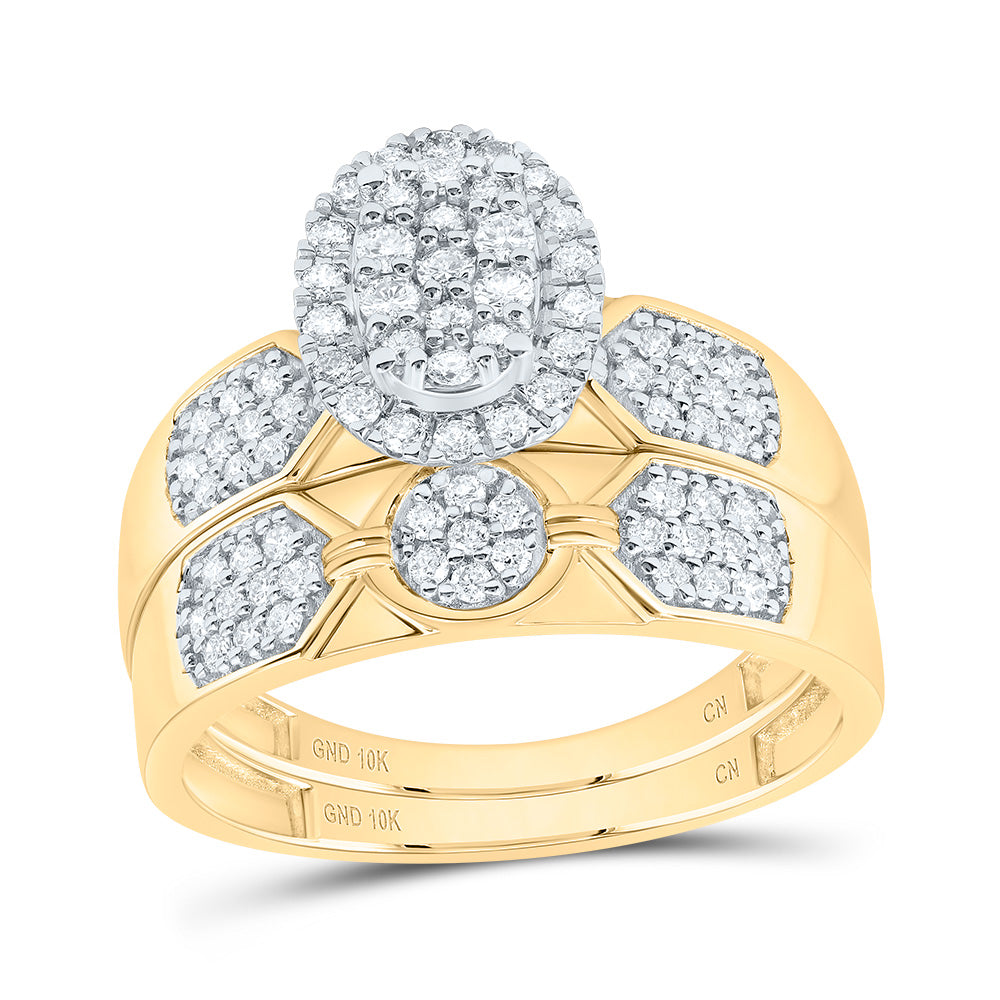 3/4CTW-DIA CN OVAL TRIO SET