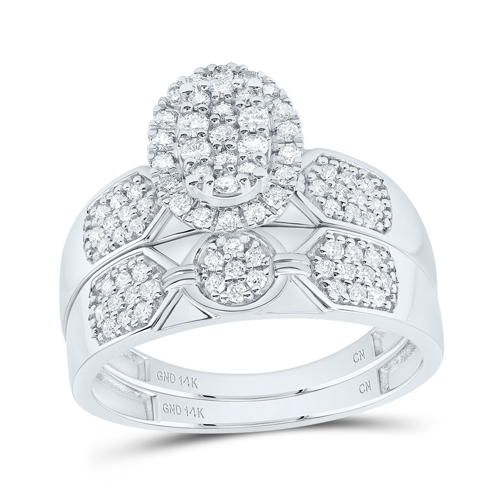 3/4CTW-DIA CN OVAL TRIO SET