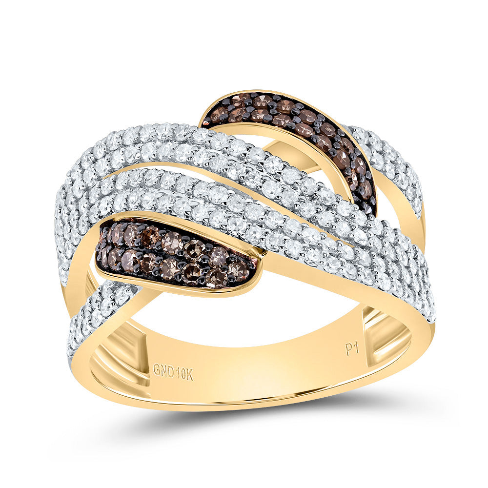 7/8CTW-DIA P1 GIFT COGNAC NATURAL DIAMOND RING