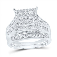 Load image into Gallery viewer, 1 1/3CTW-DIA CN  SQUARE TRIO SET
