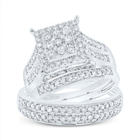 Load image into Gallery viewer, 1 1/3CTW-DIA CN  SQUARE TRIO SET
