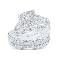 Load image into Gallery viewer, 1 5/8CTW-DIA CN  SQUARE TRIO SET
