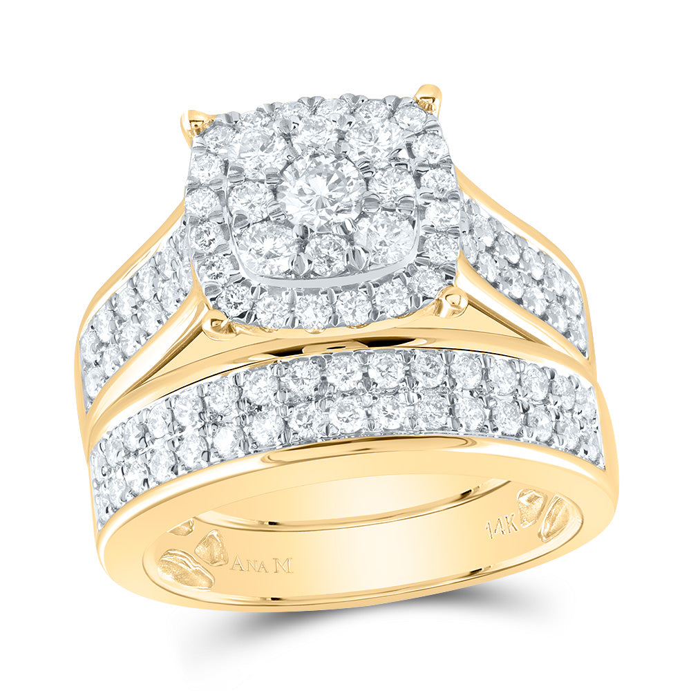 2 3/8CTW-DIA ANA M CUSHION TRIO SET