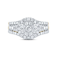Load image into Gallery viewer, 1 5/8CTW-DIA ANA M ROUND SINGLE HALO FASHION BRIDAL SET
