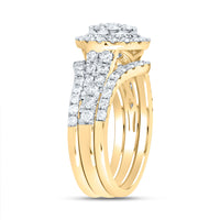 Load image into Gallery viewer, 1 5/8CTW-DIA ANA M ROUND SINGLE HALO FASHION BRIDAL SET
