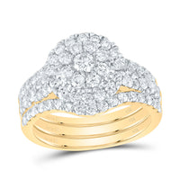 Load image into Gallery viewer, 1 5/8CTW-DIA ANA M ROUND SINGLE HALO FASHION BRIDAL SET
