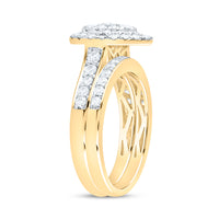 Load image into Gallery viewer, 1CTW-DIA ANA M PEAR DOUBLE HALO FASHION BRIDAL SET
